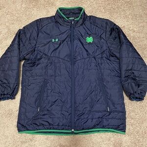 Under Armour Notre Dame Winter Puffer Jacket Coat XXL